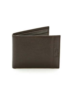 Glazed Leather Passcase Wallet