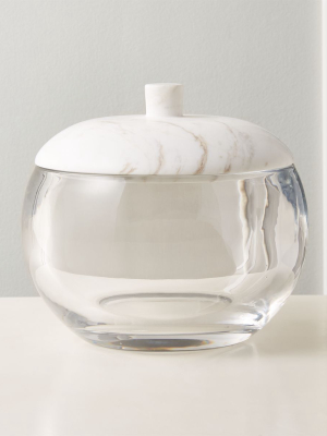 Polar Glass And Marble Ice Bucket