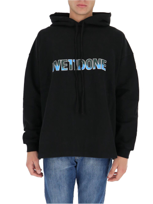 We11done Logo Printed Oversized Hoodie