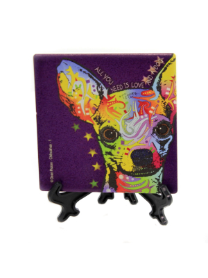 Animal 4.0" Chihuahua Stone Coaster Absorbent Sjt Enterprises - Coasters