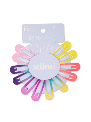 Scunci Galaxy Top Rainbow Color Snap Clips - 12 Ct