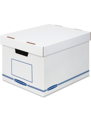 Bankers Box Organizer Storage Boxes X-large White/blue 12/carton 4662401