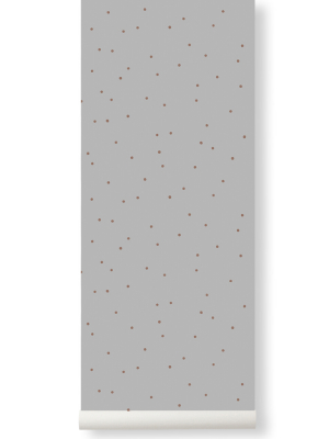 Ferm Living Dot Wallpaper In Light Grey