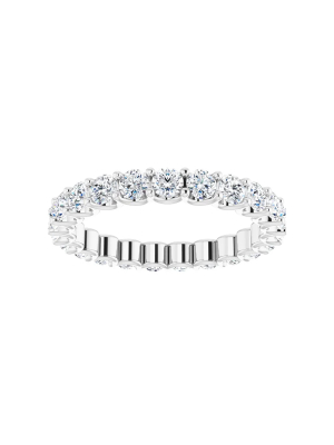 Pompeii3 2 Cttw Diamond Eternity Ring U Prong 14k White Gold Wedding Band