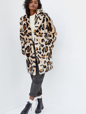 Sanctuary Collins Leopard Faux Fur Coat