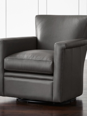 Declan Leather 360 Swivel Chair