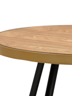 Seattle Wood/metal Coffee Table Walnut/black/gold