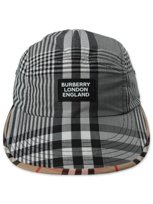 Burberry Kids Logo Applique Checked Cap