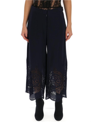 Stella Mccartney Embroidered Wide-leg Pants