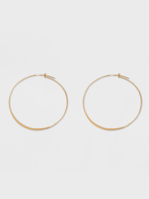 Large Thin Hoop Earrings - A New Day™ Gold