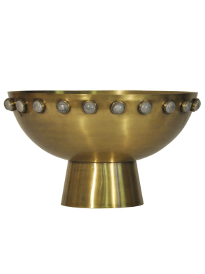 Worlds Away Harvey Antique Brass Bowl