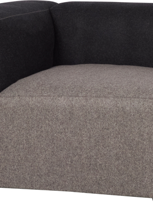 Hay Mags Soft Modular Sofa Light Grey/dark Grey – Left Corner