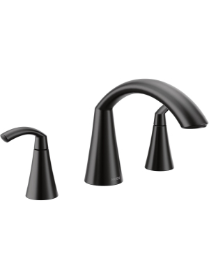 Moen T373 Glyde Deck Mounted Roman Tub Filler Trim - Matte Black