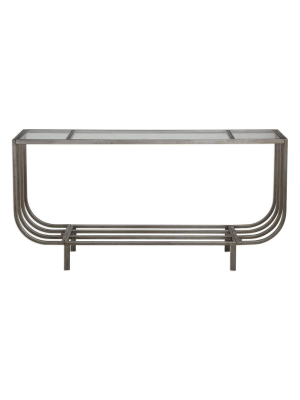 Arlice Bright Silver Console Table