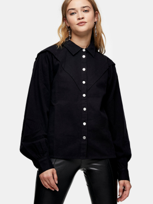 Casual Western Shirt In Black