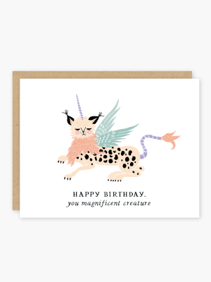 Magnificent Creature Birthday Card - Po6