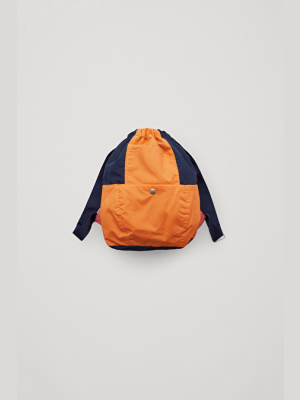 Color-block Drawstring Backpack