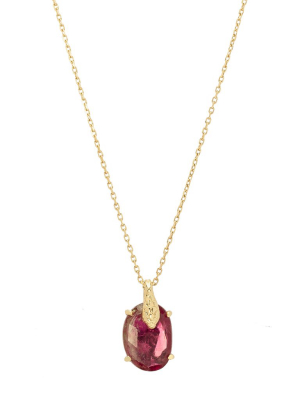 Baby Cobra Snake Necklace - Tourmaline