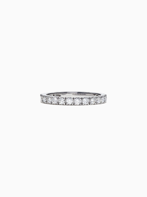 Effy Pave Classica 14k White Gold Diamond Stack Ring, 0.65 Tcw