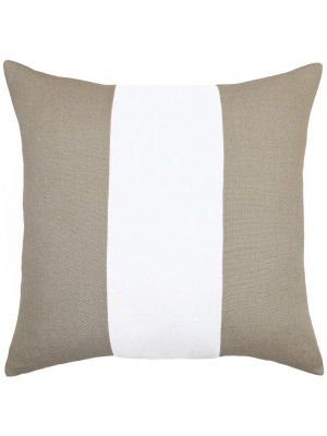 Square Feathers Home Ming Linen Velvet Band Pillow