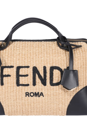 Fendi By The Way Medium Woven Boston Bag