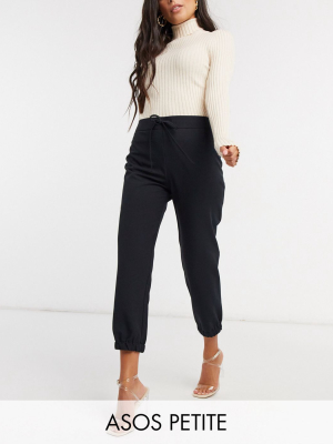 Asos Design Petite Woven Sweatpants In Black