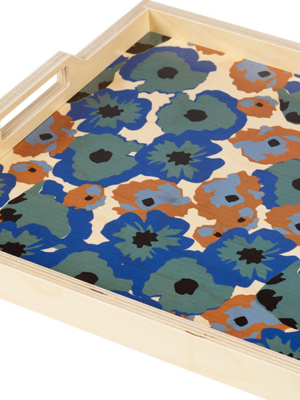 Poppy Teal Serving Tray