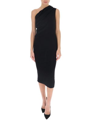 Rick Owen One Shoulder Midi Dress