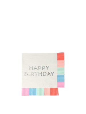 Birthday Fringe Small Napkins (x 16)