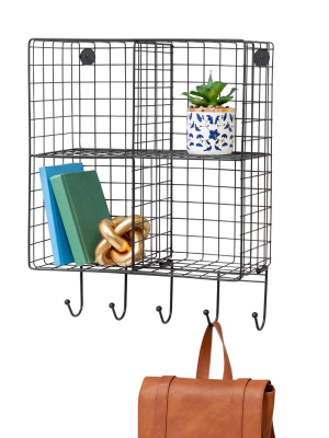 Honey-can-do Quad Cube Shelf Black