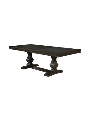 94" Lemieux Expandable Dining Table Brown - Iohomes