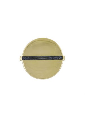 Brass Round Handle With Inset Resin In Various Sizes & Colors