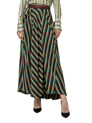 3.1 Phillip Lim Striped Asymmetric Maxi Skirt