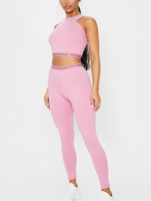 Prettylittlething Dusty Pink Leggings