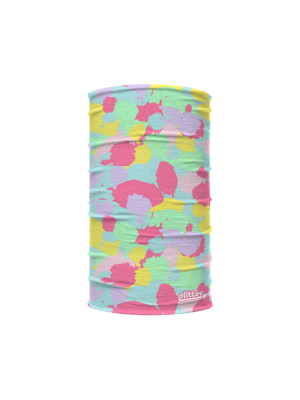 Pastel Rainbow Paint Splatter Kids Neck Gaiter