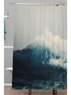 Bree Madden Sea Wave Shower Curtain Blue - Deny Designs