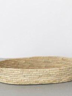 Palm Leaf Large Woven Tray