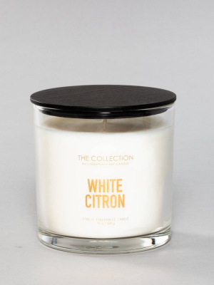 13oz Glass Jar 2-wick Candle White Citron - The Collection By Chesapeake Bay Candle