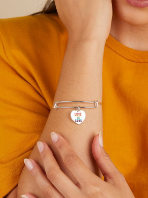 'love Is Love' Charm Bangle