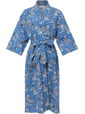 Tiger Queen Robe - Cornflower