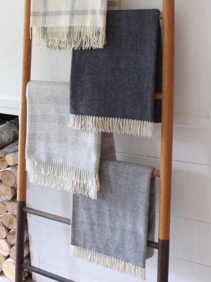 Merino Wool Throw - Grey