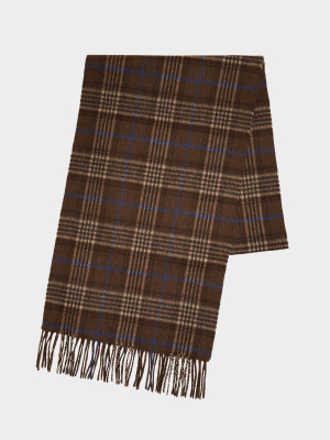 Joshua Ellis Brown Cashmere Check Scarf