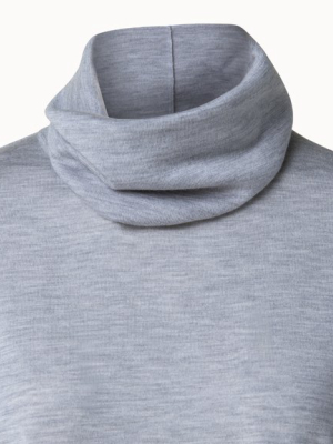 Cashmere Silk Knit With Detachable Turtleneck