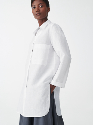 Linen-cotton Tunic Shirt