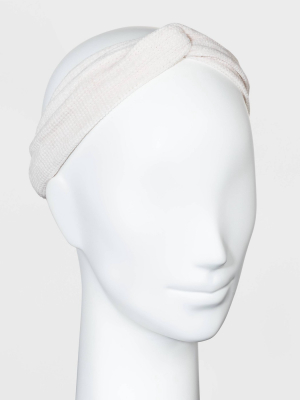 Chenille Twist Front Headwrap - Universal Thread™ Cream