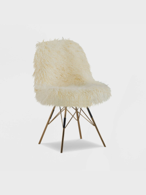 Remy Flokati Chair White - Linon