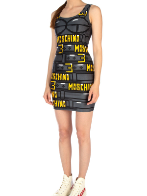 Moschino Pixel Capsule Fitted Mini Dress