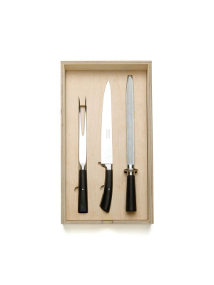 Carving Knife Set With Black Handle