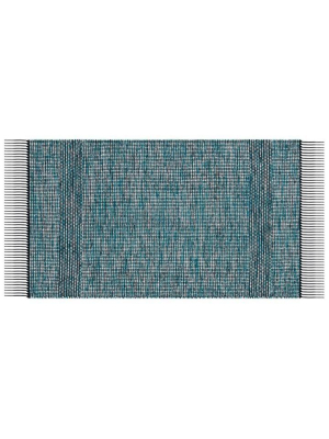 Turquoise/ Black Coastal Rug