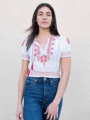 1930's Hungarian Embroidered Blouse